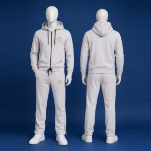 ivory hoodie front & back