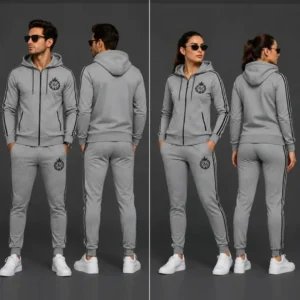 silver grey couples tracksuit