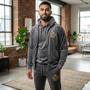 urban charcoal hoodie set
